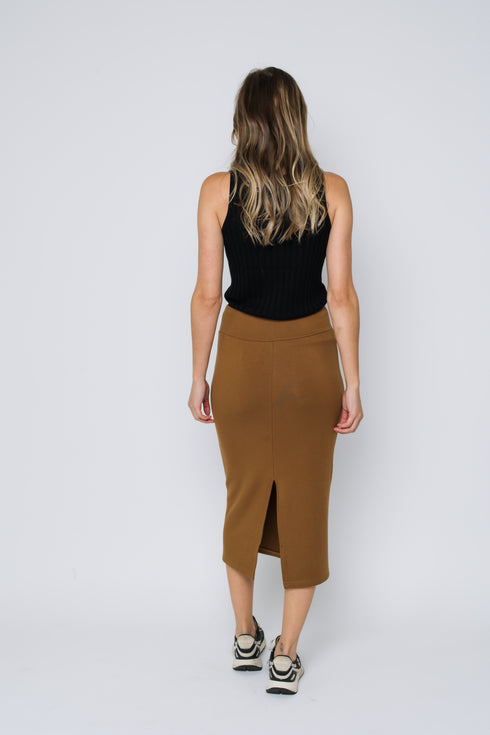 Erin-Luxe Fleece Midi Skirt